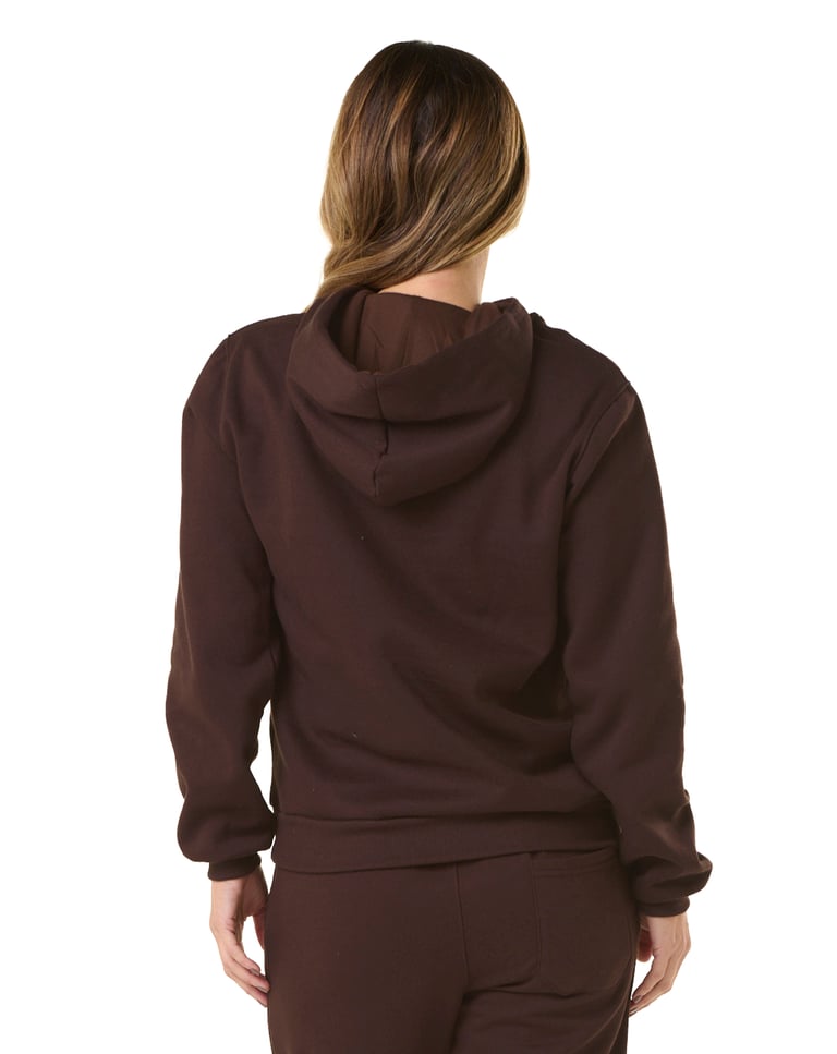 Moletom Canguru com Capuz Feminino Marrom