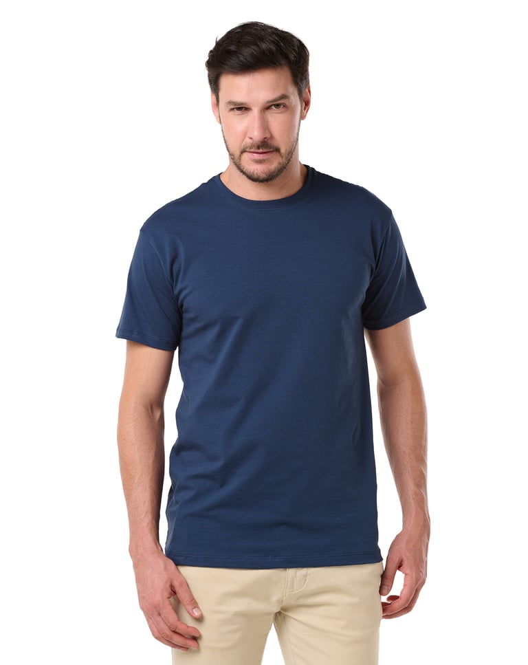 Camiseta de Algodão Egípcio Azul Indigo