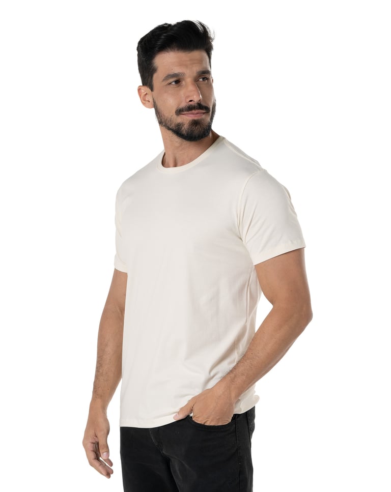 Camiseta de Algodão Egípcio Off White