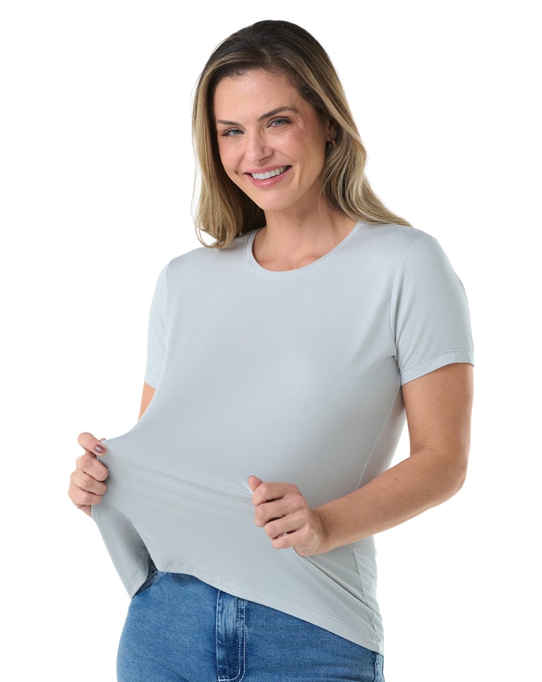Camiseta Tech Modal Feminina Gelo