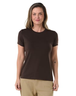 Camiseta Tech Modal Feminina Marrom