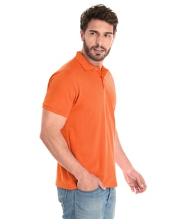 Camisa Polo Piquet Masculina Laranja