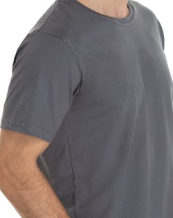 Camiseta de Algodão Premium Cinza Chumbo