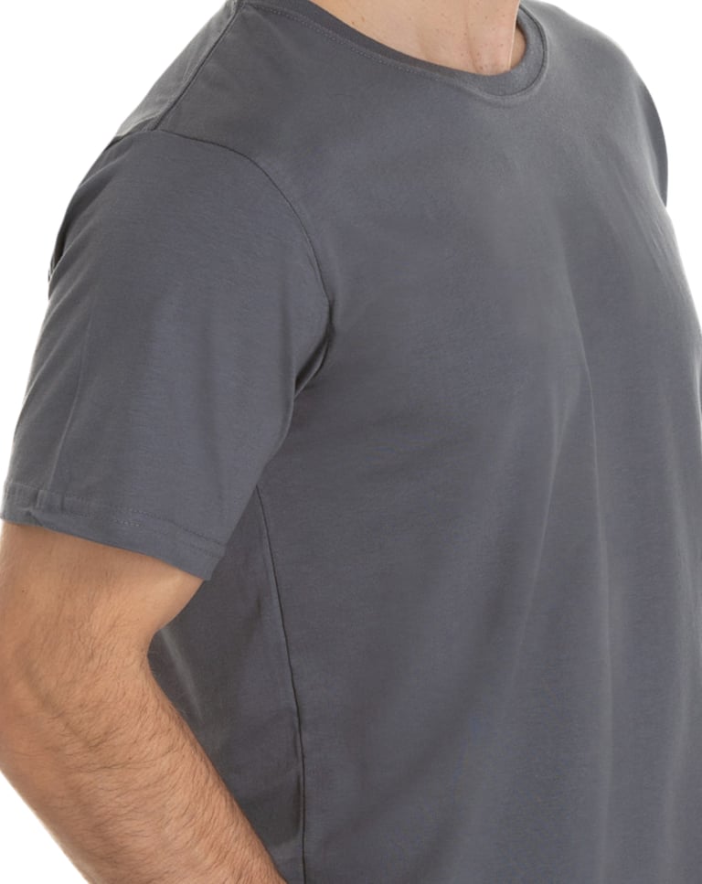 Camiseta de Algodão Premium Cinza Chumbo