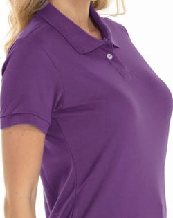 Camisa Polo Piquet Feminina Roxa 