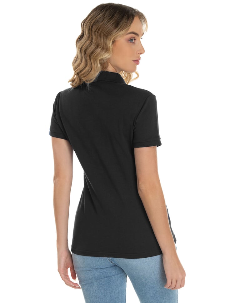 KIT 5 Camisas Polo Piquet Feminina Preta