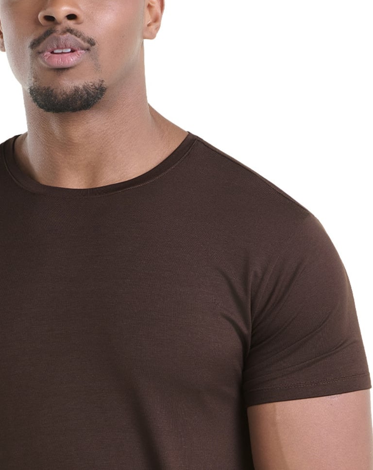Camiseta Tech Modal Masculina Marrom