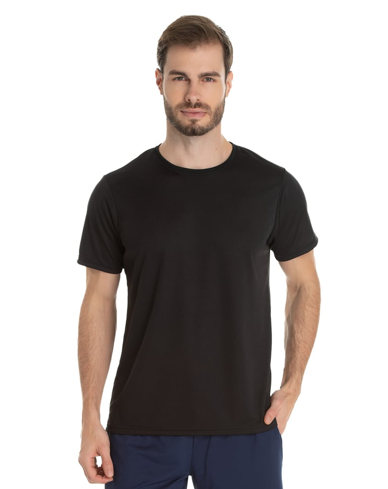 Camiseta Dry Fit Preta Proteção UV 30+