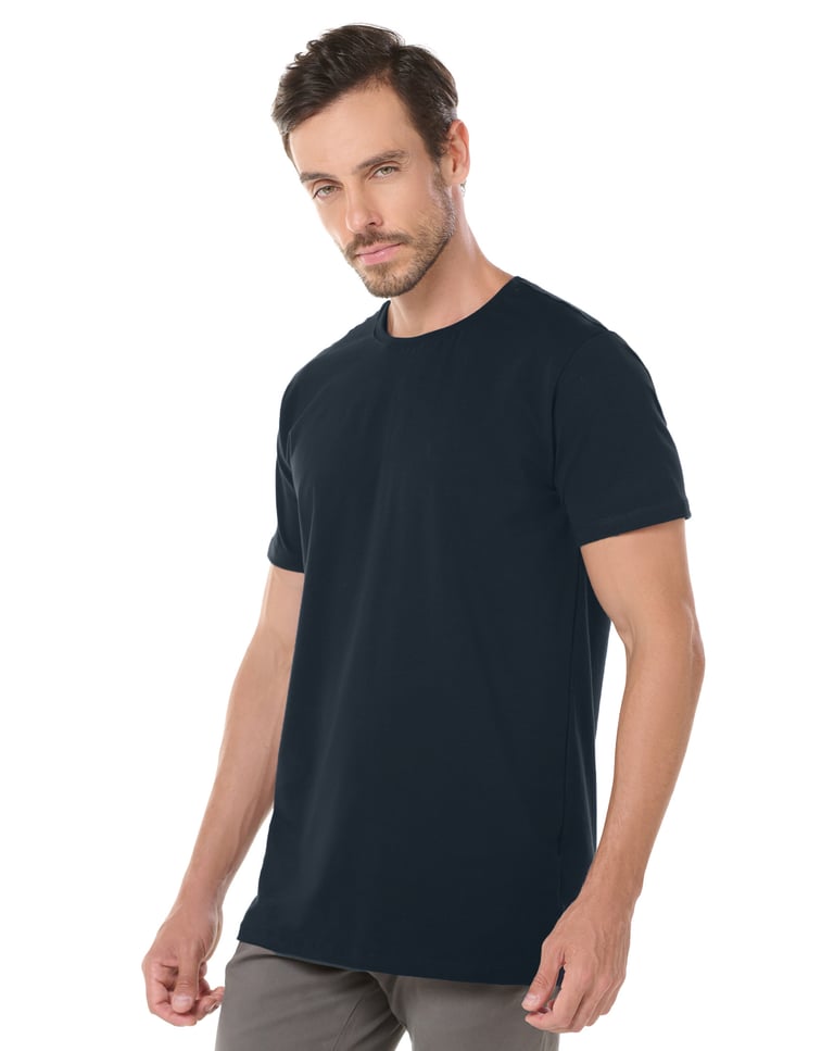 Camiseta Tech Modal Masculina Azul Marinho
