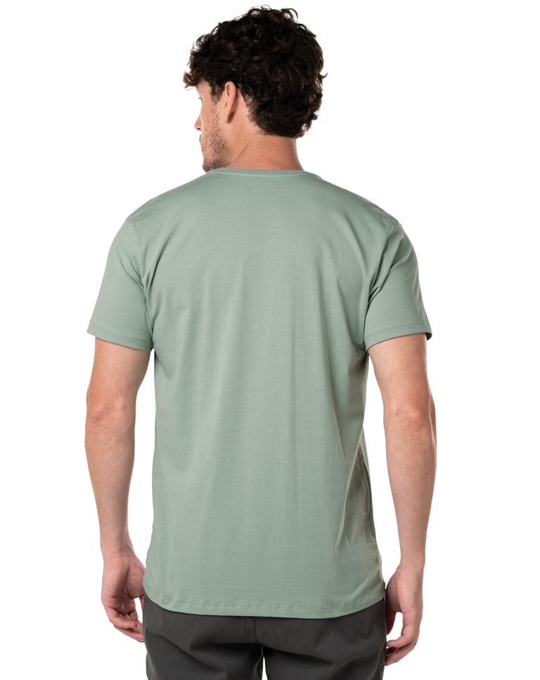 Camiseta de Algodão Egípcio Verde Sálvia