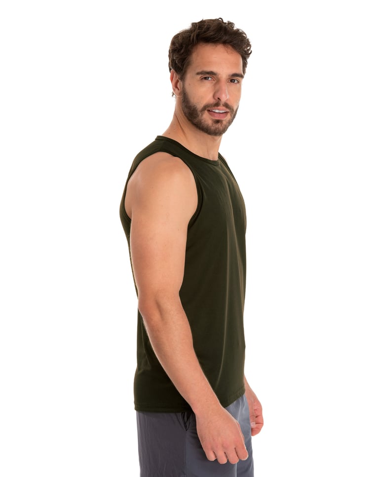 Regata Dry Fit Verde Militar Proteção UV 30+