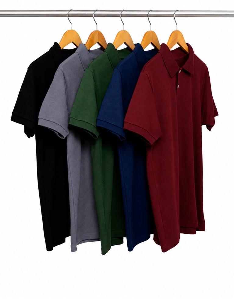 Kit 5 Camisas Polo Piquet Masculinas 06