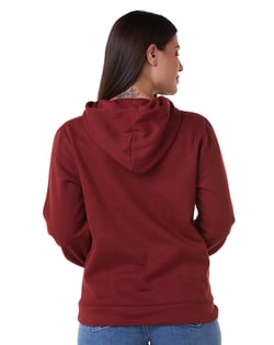 Moletom Canguru com Capuz Feminino Bordô
