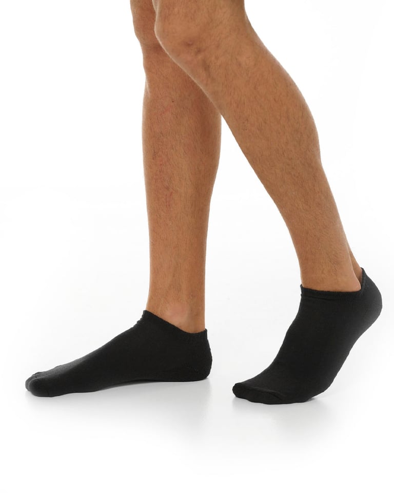 Kit 3 Meias Cano Curto Masculinas Pretas