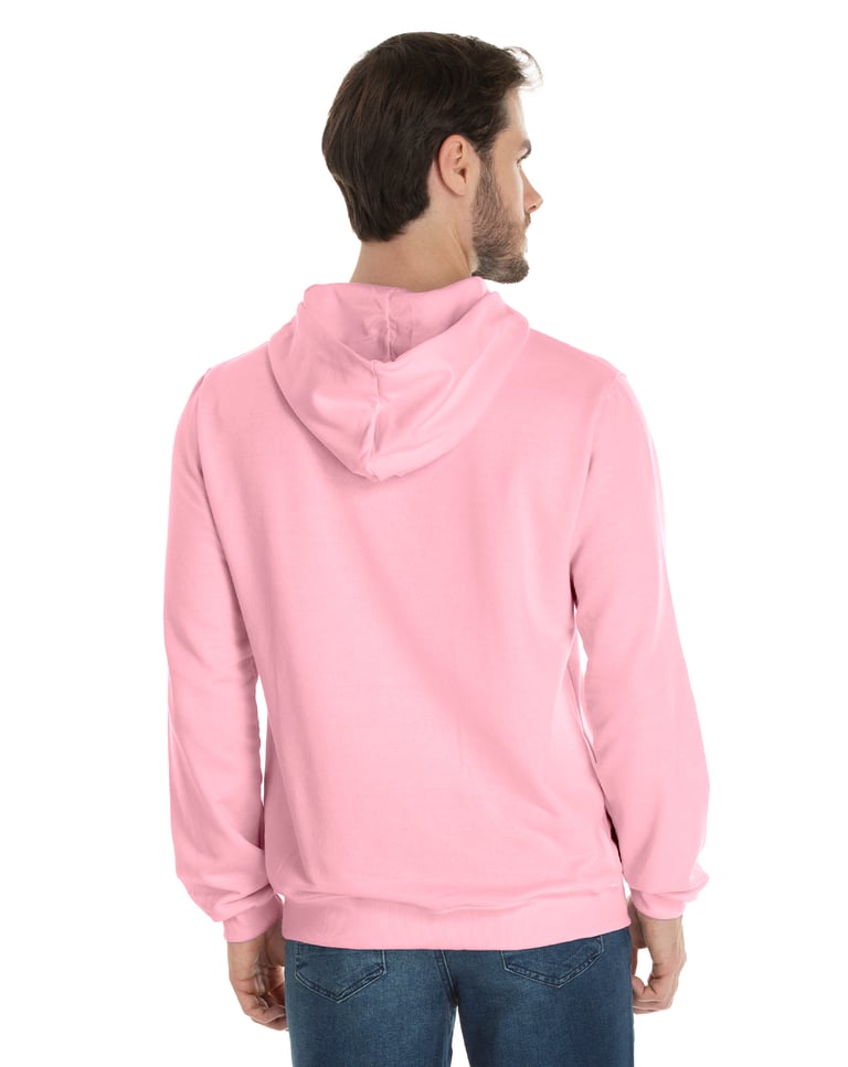 Moletom Canguru com Capuz Rosa Claro