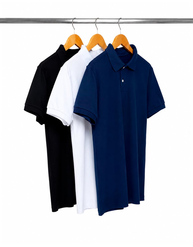 Kit 3 Camisas Polo Piquet Masculinas 13
