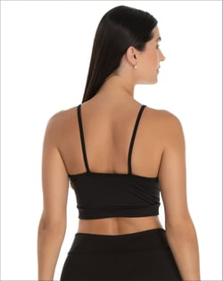 Kit 3 Tops de Alcinha Fitness Feminino Preto