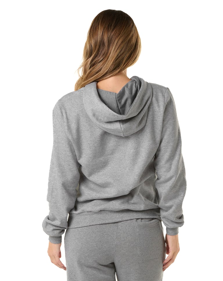 Kit 3 Moletons Canguru com Capuz Feminino Cinza Mescla