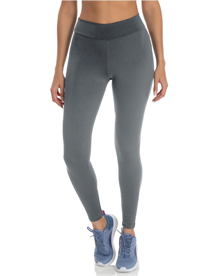 Calça Legging Fitness Feminina Cinza Chumbo