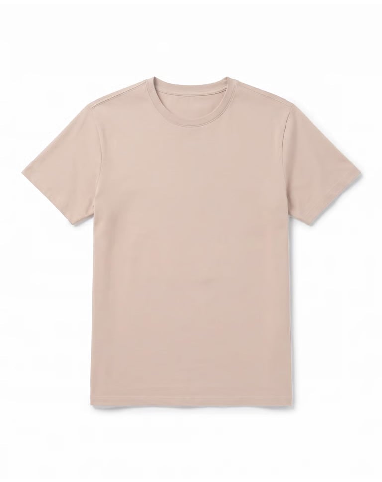 Camiseta de Algodão Premium Areia