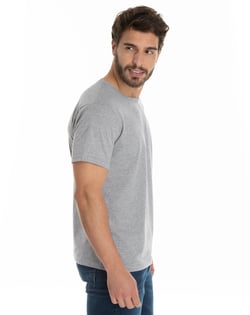 Camiseta de Algodão Premium Cinza Mescla