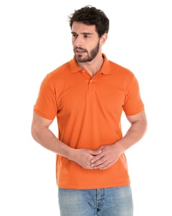 Camisa Polo Piquet Masculina Laranja