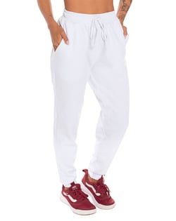 Calça Feminina de Moletom Branca