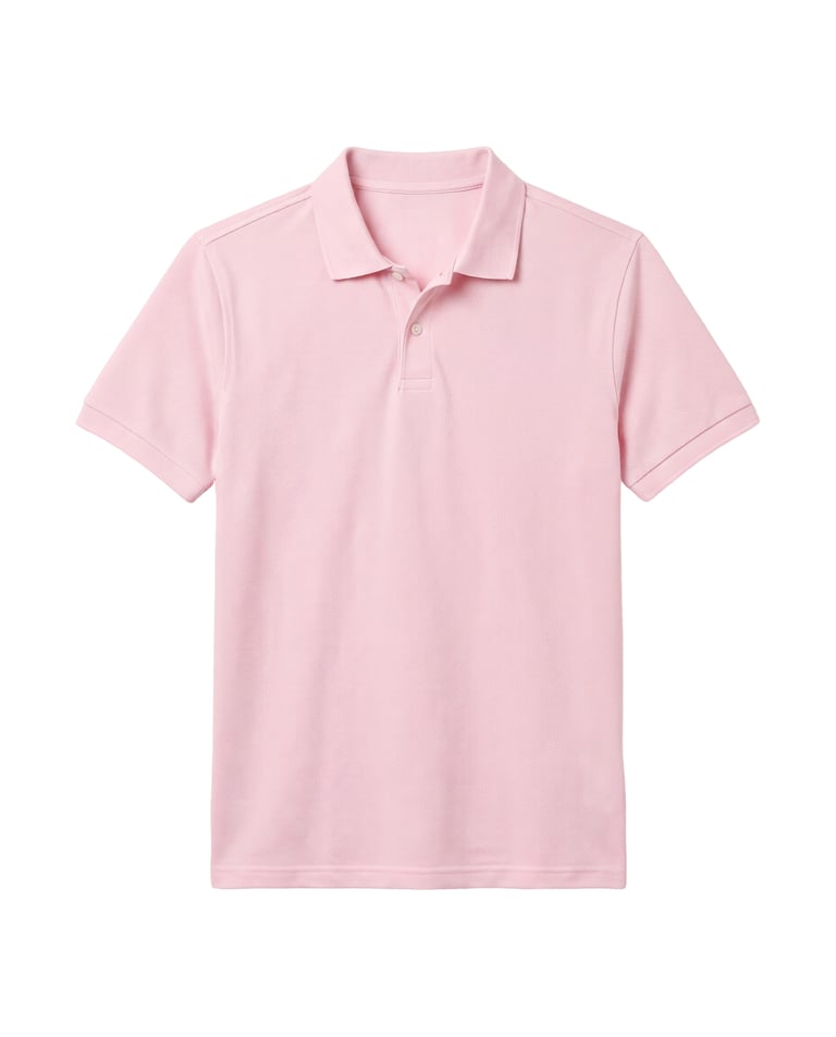Camisa Polo Piquet Masculina Rosa Claro