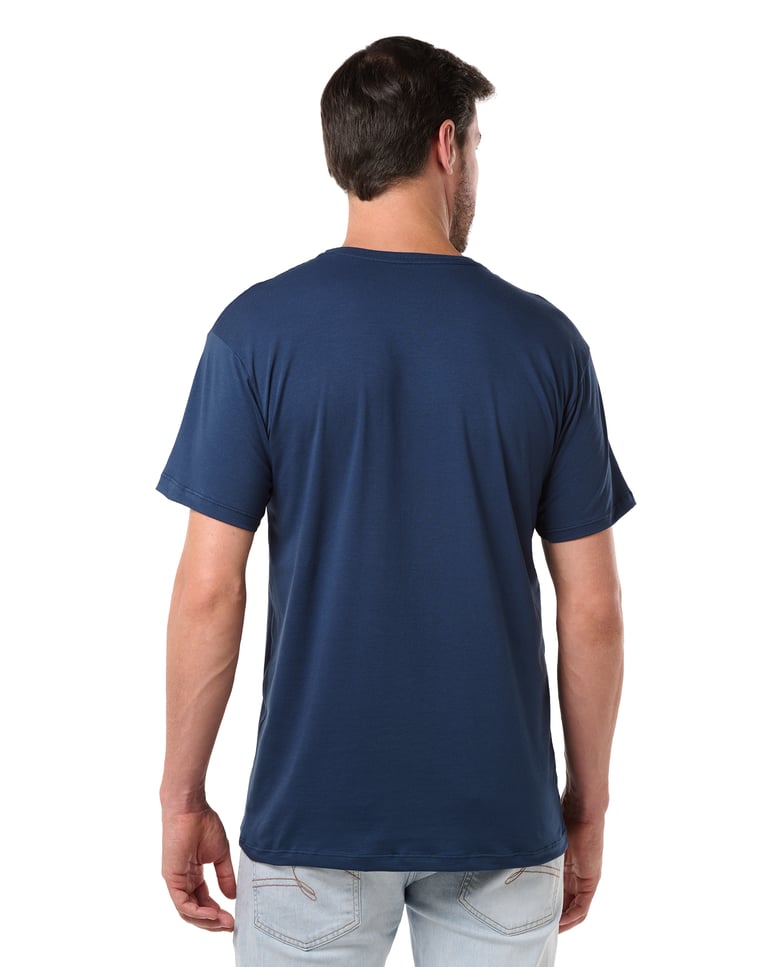 Camiseta de Algodão Egípcio Azul Indigo