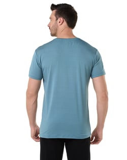 Camiseta Tech Modal Masculina Azul Topázio