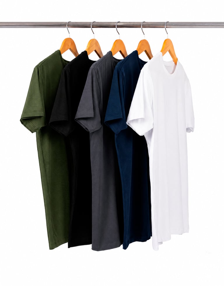 Kit 5 Camisetas Masculinas de Algodão Premium 03