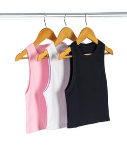 Kit 3 Cropped Feminino Canelado em Ribana
