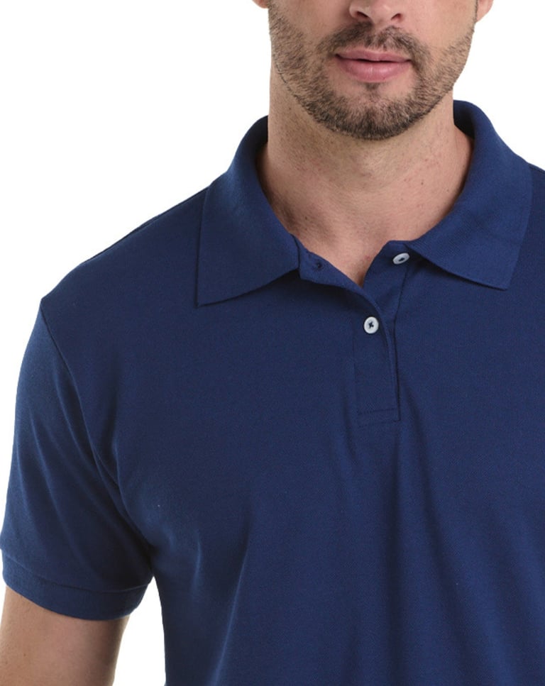 Camisa Polo Piquet Masculina Azul Marinho