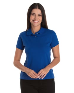 Camisa Polo Piquet Feminina Azul Royal
