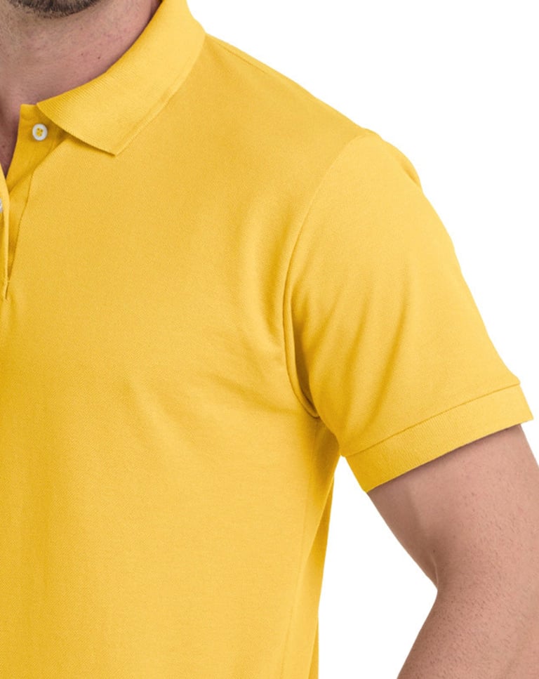 Camisa Polo Piquet Masculina Amarelo Ouro