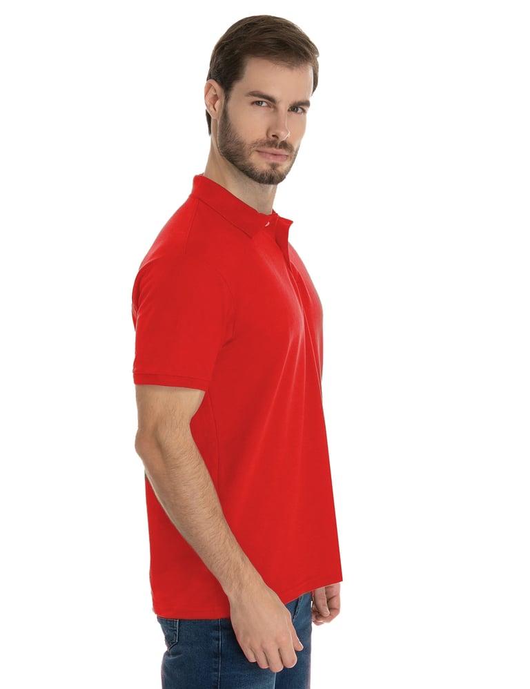 KIT 5 Camisas Polo Piquet Masculina Vermelha