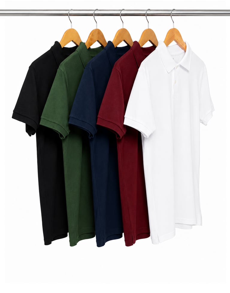Kit 5 Camisas Polo Piquet Masculinas 15