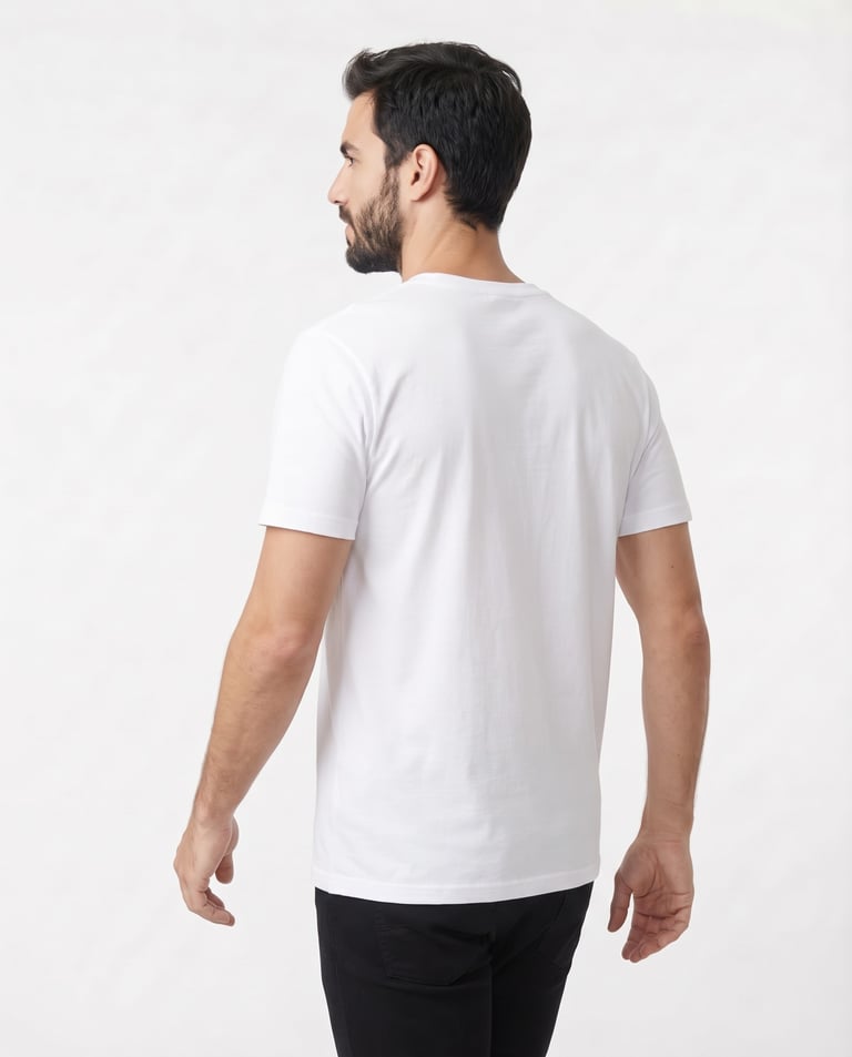 Camiseta de Algodão Premium Branca