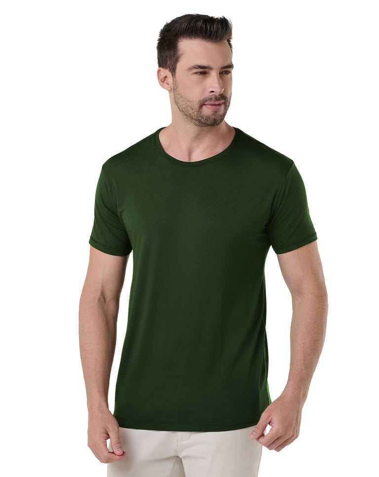Camiseta Tech Modal Masculina Verde Militar