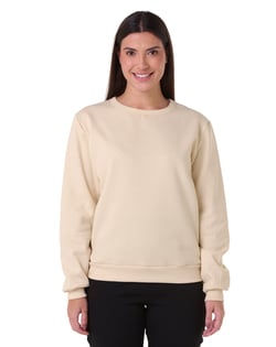 Blusão de Moletom Feminino Areia