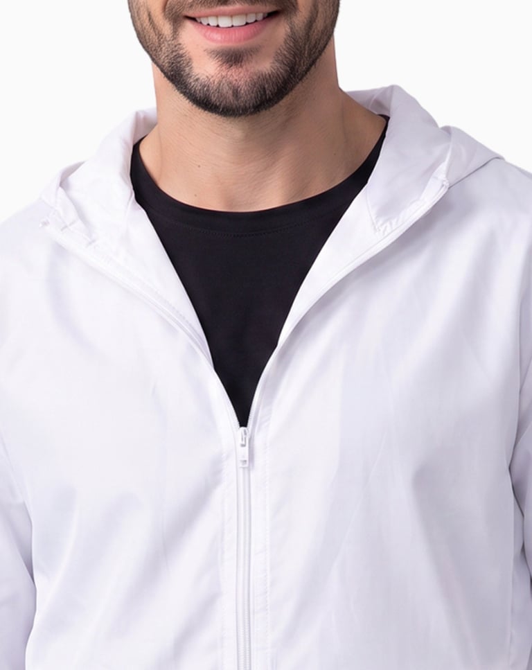 Jaqueta Corta Vento Masculina Branca