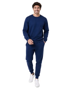 Conjunto Moletom Masculino Blusão Azul Marinho