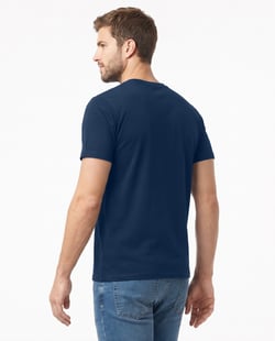Camiseta de Algodão Premium Azul Marinho