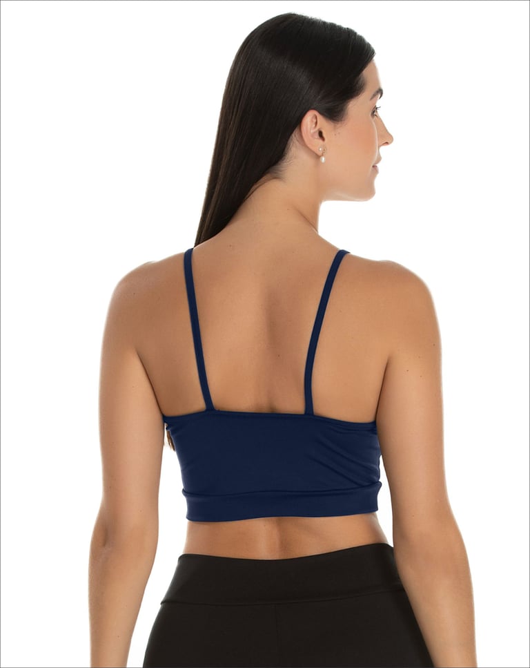 Top de Alcinha Fitness Feminino Azul Marinho