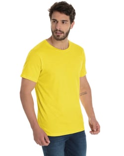 Camiseta de Algodão Premium Amarelo Canário