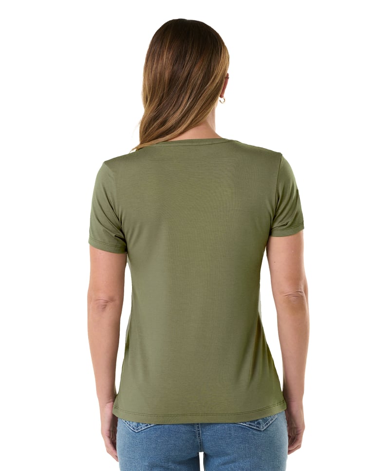 Camiseta Tech Modal Feminina Caqui