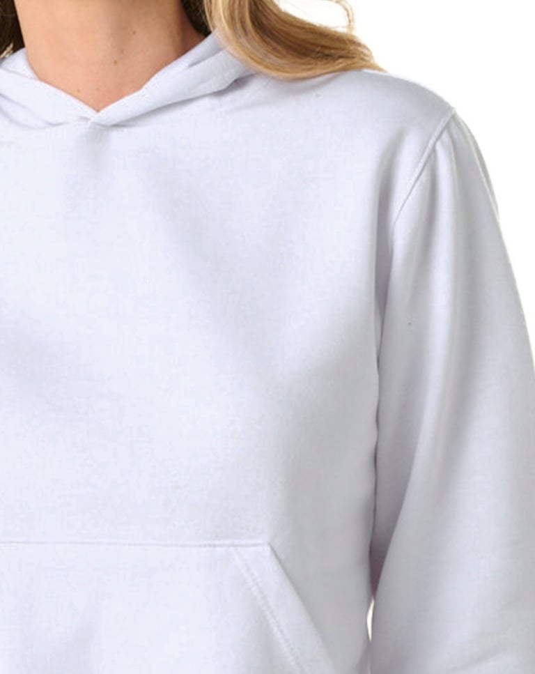 Moletom Canguru com Capuz Feminino Branco