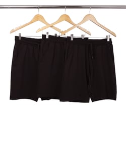 Kit 3 Bermudas de Moletom Preta Lisas