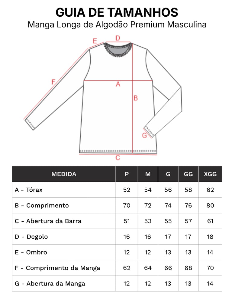 Camiseta Manga Longa de Algodão Premium Bordô