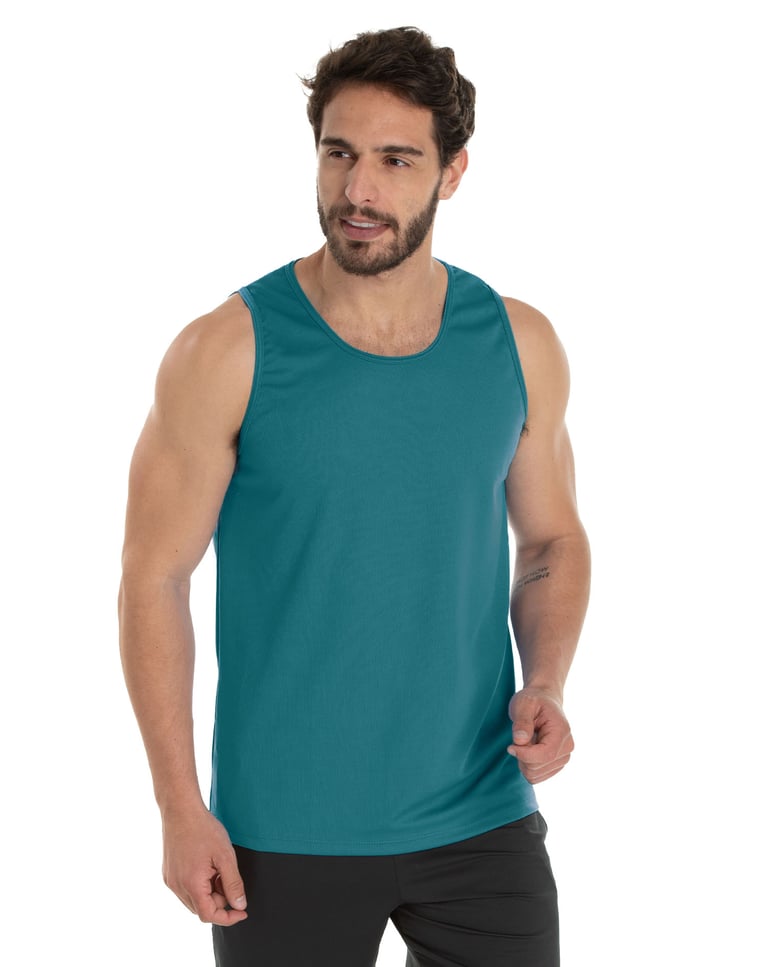 KIT 5 Regatas Dry Fit Verde Imperial Proteção UV 30+